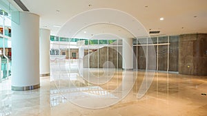 Modern commercial building lobby office corridor  hotel  hall