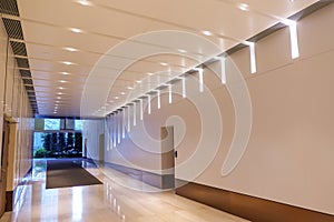 Modern commercial building lobby office corridor hotel passageway