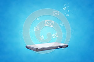 Modern communication technology illustration with