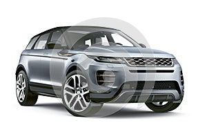 Modern Compact SUV - rendering on white background