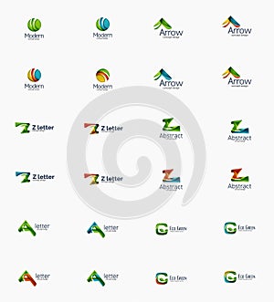 Modern company logo set