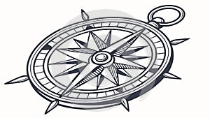 Modern Compass Flat Design Vector, vector design Generative AI