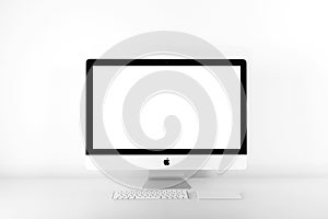 Modern Computer with Blank Screen