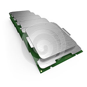 Modern Computer Core Processing Unit CPU Row