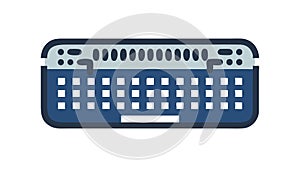 Modern Computer Keyboard Icon, Digital Input Device, vector design Generative AI