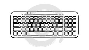 Modern Computer Keyboard Line Art Vector Icon, vector design Generative AI