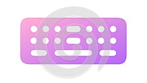 Modern Computer Keyboard, Technology and Typing Icon, vector design Generative AI