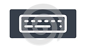 Modern Computer Keyboard Vector Tech Icon, vector design Generative AI