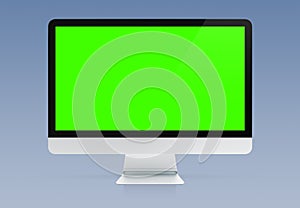 Modern computer monitor mockup isolated 3d rendering