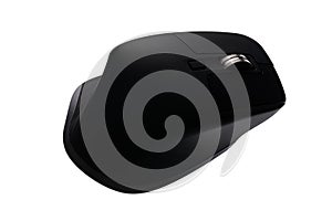 Modern computer mouse on a white background. Wired computer mouse close-up isolated on a white background