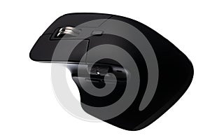 Modern computer mouse on a white background. Wired computer mouse close-up isolated on a white background