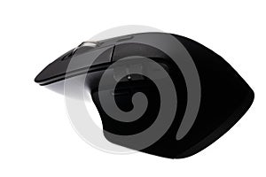 Modern computer mouse on a white background. Wired computer mouse close-up isolated on a white background