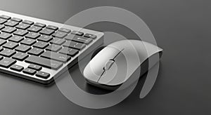 Modern Computer Peripherals on Dark Background