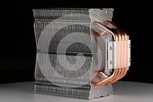 Modern computer processor cooler or radiator or heat sink