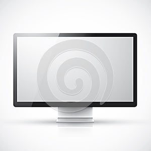 Modern computer screen vector illustration