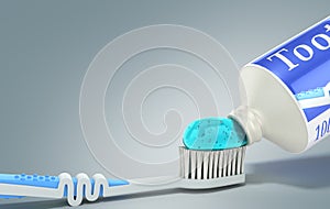 Modern concept of the design of a tube of toothpaste toothpaste