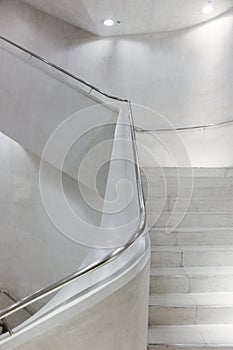 Modern concrete spiral stairs