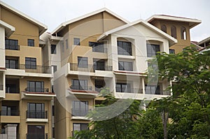 Modern condo buildings