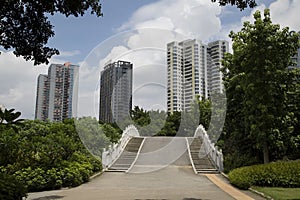 Modern condo buildings