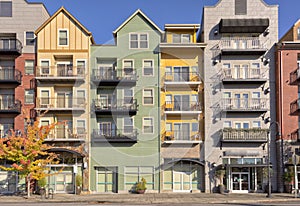 Modern condominiums in Gresham Oregon. photo