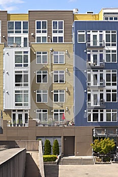Modern condominiums in Tacoma Washington.