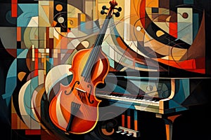 Modern Contemporary Abstract Music Illustration