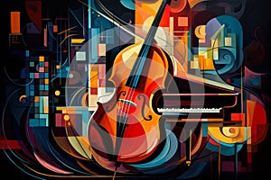 Modern Contemporary Abstract Music Illustration
