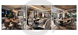 modern contemporary dining room interior design ai generated