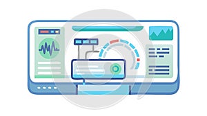 Modern Control Panel Dashboard: Data Analytics Tech Interface, vector design Generative AI