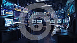 High-Tech Surveillance Command Center