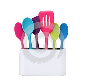 Modern Cooking - Colorful Kitchen Utensils
