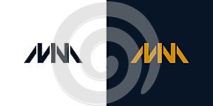 .Modern and cool MM logo design