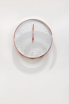 Modern copper and white decorative wall clock