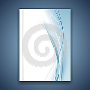 Modern copybook brochure cover design wave layout