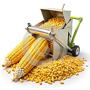 Corn picker isolated on white background