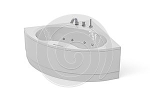 Modern corner bathtub - photorealistic 3d render