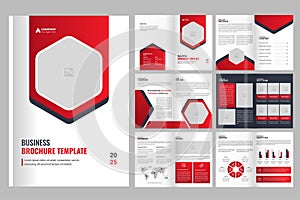 Modern corporate business brochure template, annual report presentation, company profile brochure layout