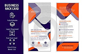 Modern Corporate Business DL Flyer Rack Card Template Design