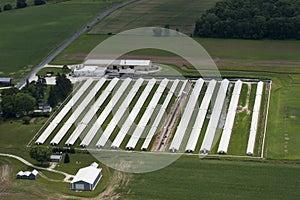 Modern Corporate Dairy Farm Pole Barns Aerial View