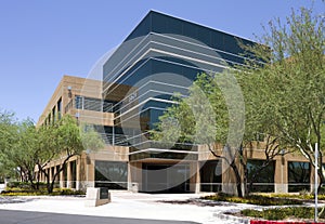 Modern corporate office building exterior