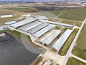 Modern Corporate Wisconsin Dairy Farm