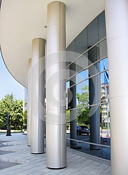 Modern Corporative Business Building Entrance