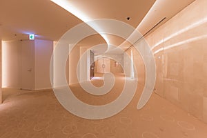 Modern corridor in a luxury hotel