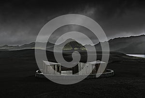 Modern cottage in Iceland