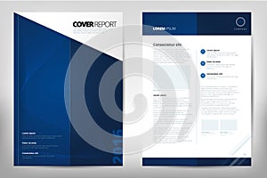 Modern Cover Annual Report Brochure - business brochure - Catalog Cover, flyer design, size A4, front page and back page photo