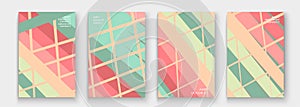 Modern cover collection design vector. Abstract retro style pastel pink blue lines texture. Striped trend background. Futuristic