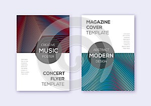 Modern cover design template set. Red white blue a