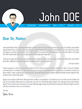 Modern cover letter resume cv template