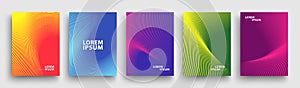 Modern Covers Template Design. Fluid colors. Set of Trendy Holographic Gradient shapes for Presentation, Magazines, Flyers. EPS 10