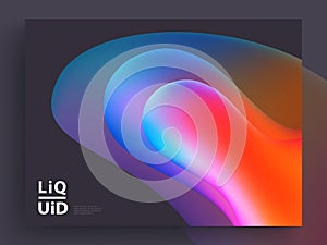 Modern Covers Template Design. Fluid colors. Trendy Holographic Gradient shapes for Presentation, Magazines, Flyers. EPS 10